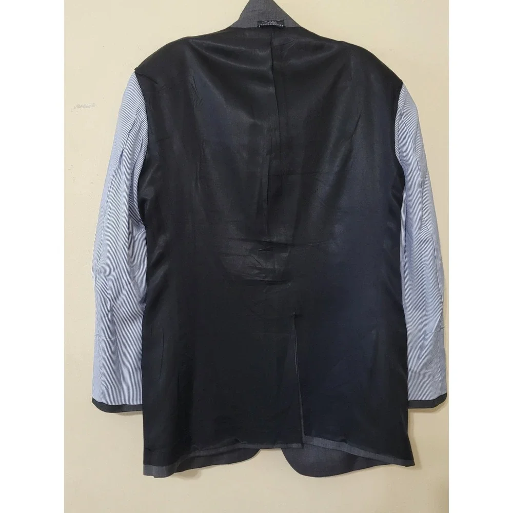 Tommy Hilfiger Blazer Jacket Mens 41R Gray 100% Wool Notch Lapel Single Breasted